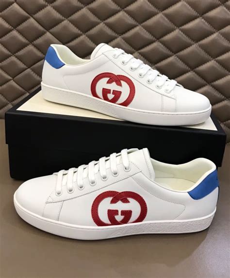 Baby Gucci Ace sneaker in blue and grey GG 